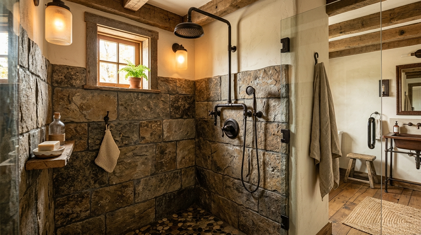 Balance bold tile with simple surroundings